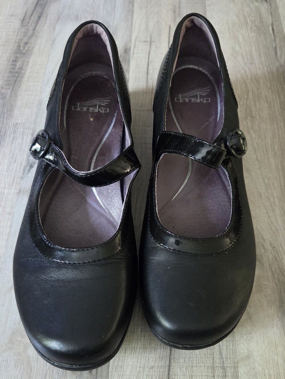 Dansko Misty Mary Janes Flat Shoes, Black Napa & Patent Leather, Sz 41 - Picture 3 of 6
